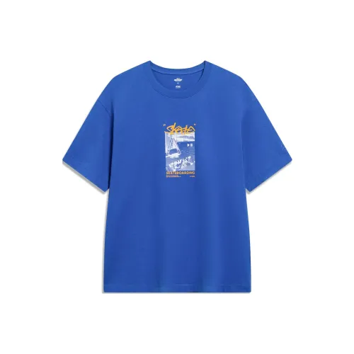 LiNing x Disney T-Shirt Унисекс Ярко-Синий