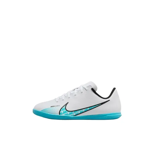 Nike Mercurial Vapor 15 Club Slip-Resistant Abrasion-Resistant Низкие Кеды для Футбола Белые Детские