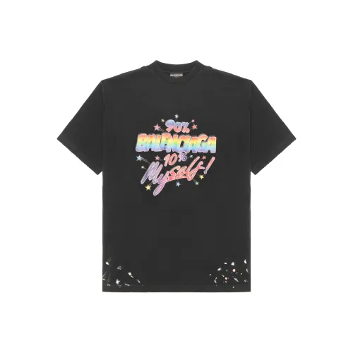 Balenciaga Мужские черные футболки