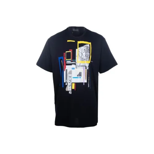 VERSACE Мужские черные T-рубашки