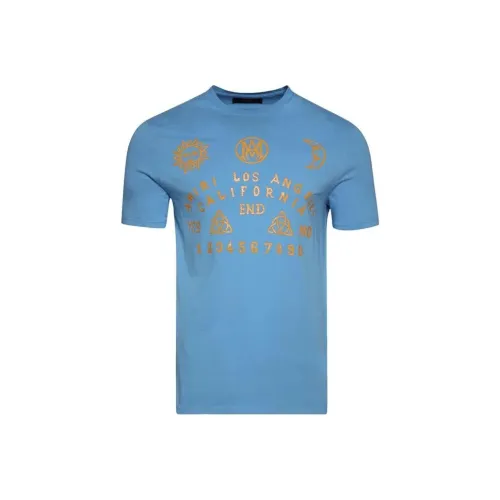 AMIRI Menswear collection Мужские синие T-рубашки