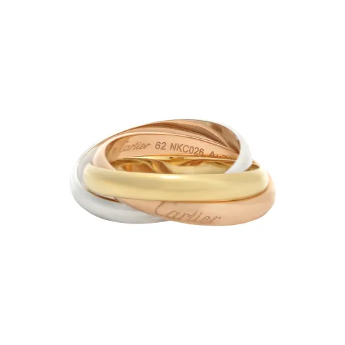 Cartier Кольцо Trinity, Классическая Модель Белое Золото, Желтое Золото, Розовое Золото