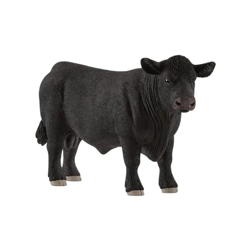 SCHLEICH Когнитивные Животные Статические Hobby Model Черный Angus Быки Развивающие игрушки