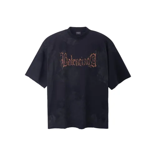 Balenciaga T-Shirt Loose Fit Unisex Black Баленсиага T-рубашка свободного кроя унисекс черная