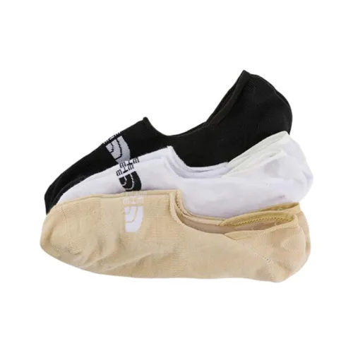 THE NORTH FACE No Show Носки Мужские 3 упаковки Черный Белый Хаки