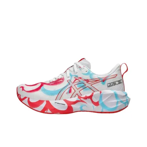 Asics NOVABLAST 5 Беговые кроссовки Низкий топ Белый Красный Синий Женские