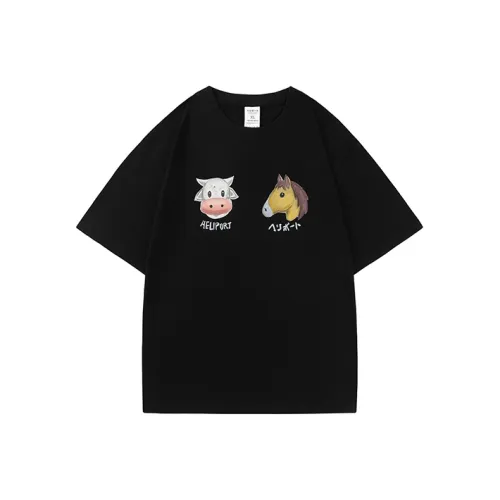 HELIPORT Черная унисекс футболка