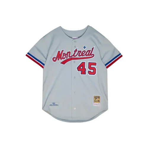 Mitchell Ness Серый Мужской T-Рубашки