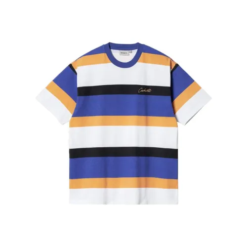 Carhartt WIP SS23 MARINA Series Темно-синие Мужские T-рубашки