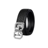 Чёрный с серебряной пряжкой