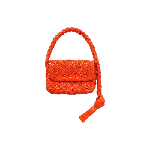 Bottega Veneta Kalimero Cittàh Lambskin Плечевая сумка Женская Оранжевая