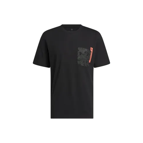 Adidas CITY ESCAPE Черная мужская футболка с коротким рукавом