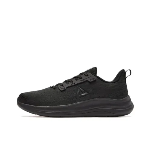 PEAK Slip-resistant Abrasion-resistant Low Top Casual Running Shoes Men's Black PEAK Противоскользящие Износостойкие Низкие Топ Повседневные Беговые Кроссовки Мужские Черные