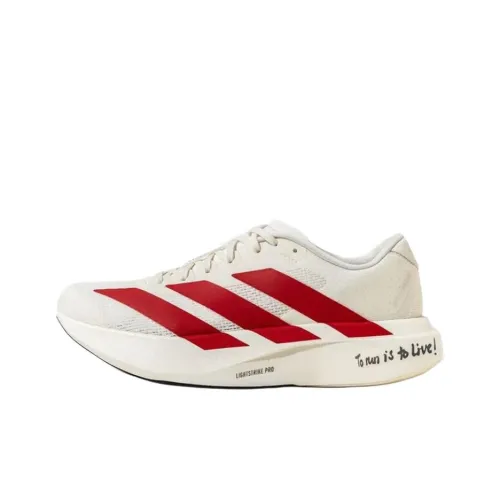 Adidas Adizero Evo SL Беговые кроссовки Низкий топ Белый/Красный Мужской