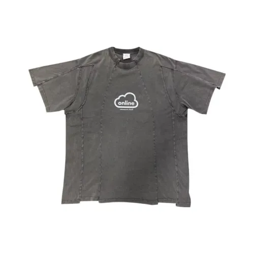 Vetements Серый Мужской T-Рубашки