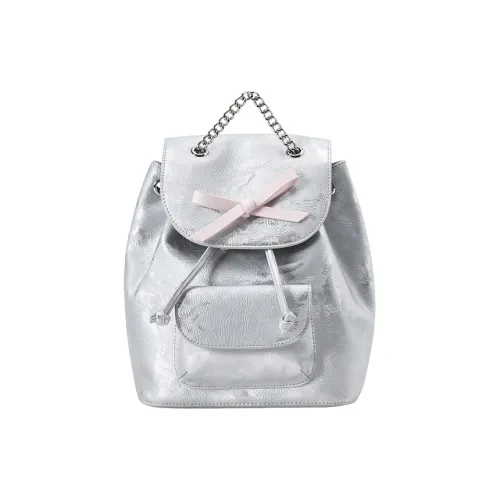 SEM R Синтетическая кожа Рюкзак Большой Женский Мечтательный розовый Дымчатый серый Серебряный