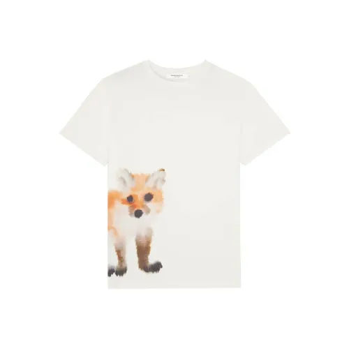 Maison Kitsune Белая Унисекс Футболка