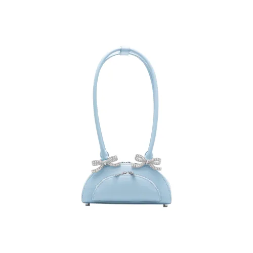 Self Портрет Телячья кожа Сумка на плечо Мини Женские Васильковый синий