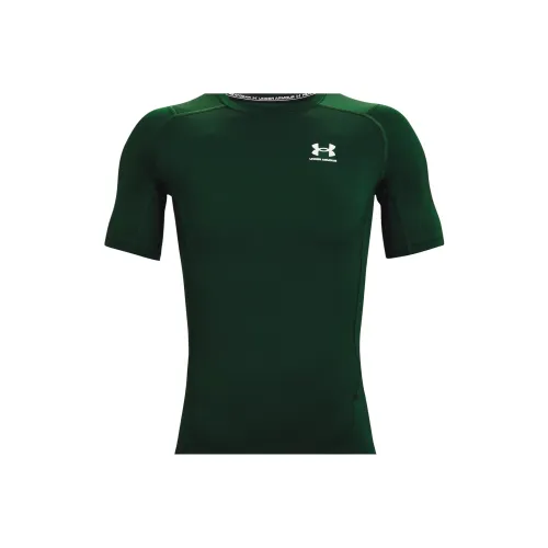 Under Armour Темно-зеленые Мужские T-рубашки