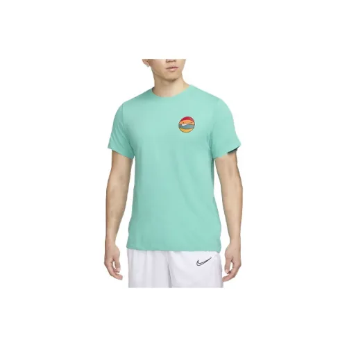 Nike Dri Fit Бирюзовый Мужской T-Рубашки