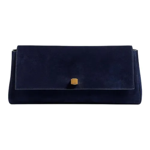 KHAITE Audrey Замша Коровья Кожа Клатч Женский Морской Синий