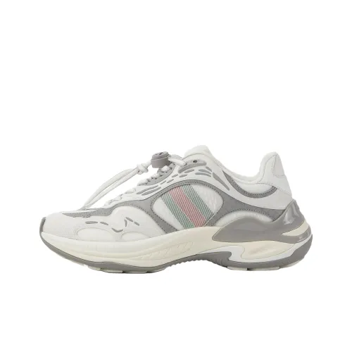 GUCCI 2,0 Low Топ Повседневная обувь Женская Белая Серая