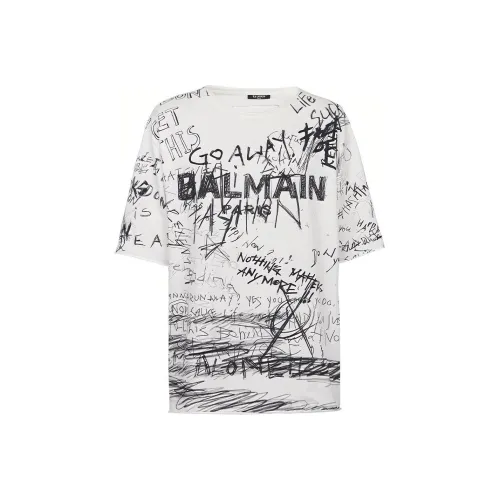 BALMAIN Белая Мужская T-рубашка