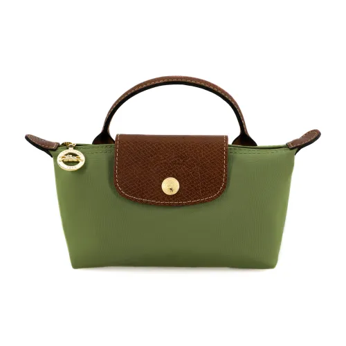 LONGCHAMP Le Pliage Корова Кожа Комбинированная Пельменная Сумка Обычная Женская Дикий Травяной Зеленый