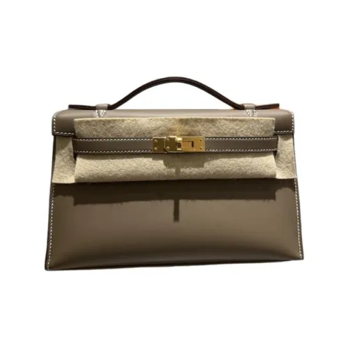 HERMES Mini Kelly Generation 1 Swift Кожа Сумка Kelly Сумка Мини Женские 18 ÉToupe Слоновой серый
