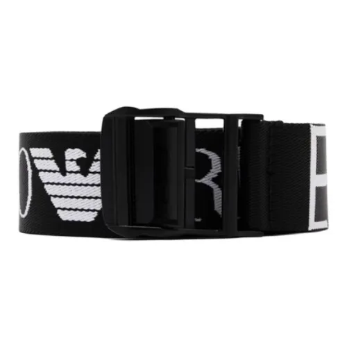 EMPORIO ARMANI Полиамид Ремешок Унисекс Черный Белый Ширина 3,8 см