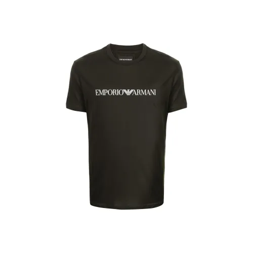 EMPORIO ARMANI Т-рубашка мужская армейского зеленого цвета