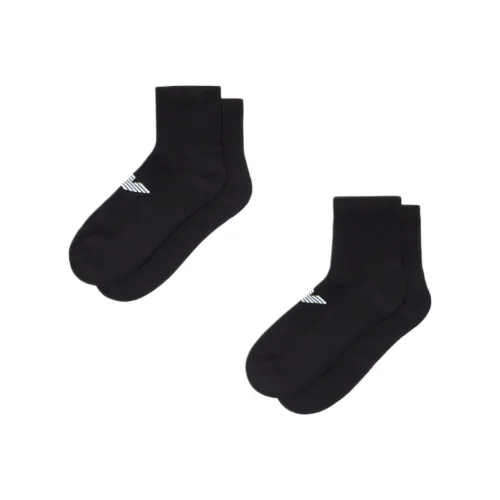 EMPORIO ARMANI SS25 Низкие носки Мужские 2 упаковки Черные
