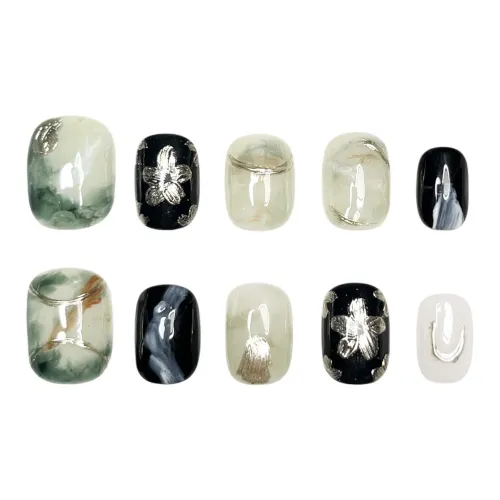 KDOW Капок Осветляющий Pure Desire False Nail Короткий Квадратный Зеленый Смудж