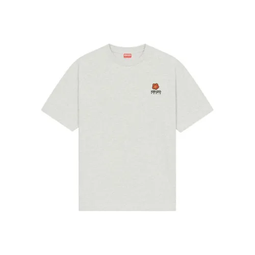 KENZO Letter Logo Светло-Серый Мужская T-Рубашка