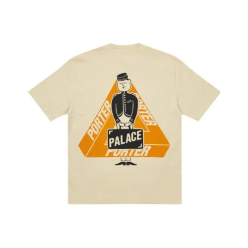PALACE x PORTER Бежево-желтая унисекс футболка