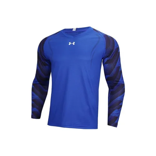 Under Armour Blue Men's T-Shirts Уnder Armour Синий Мужской Т-Рубашки
