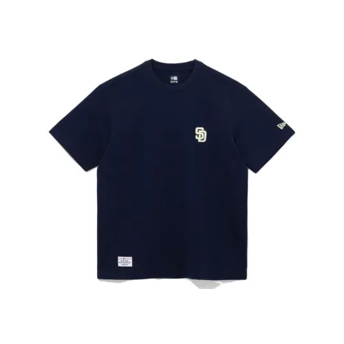 New Era Темно-синяя унисекс футболка