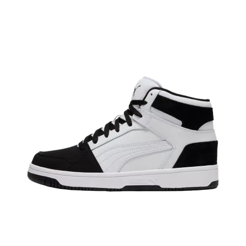 PUMA Rebound Layup High Топ Скейтборд Кроссовки Мужские Белый Черный
