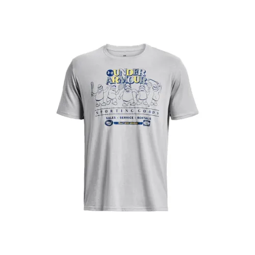 Under Armour T-Shirt Мужской Светлый Современный Серый