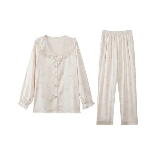 Huggy Kissy Пижамный комплект женский абрикосовый