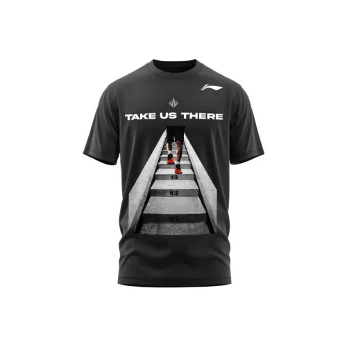 LINING Спорт Basketball Collection Черная Унисекс Футболка