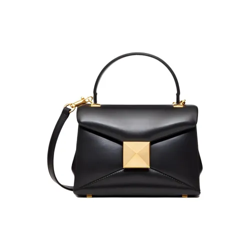 Valentino One Stud Овчина Сумка через плечо Сумка Мини Женская Черная