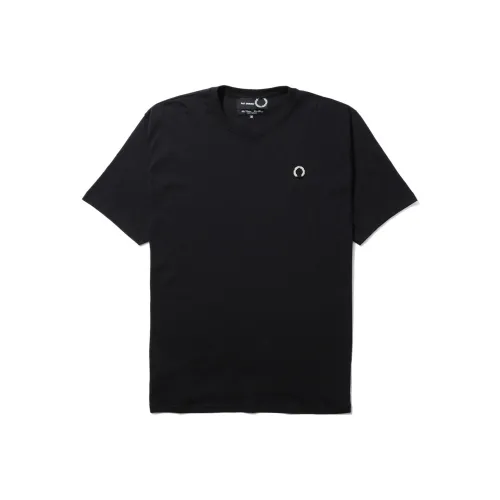 FRED PERRY x Raf Simons Круглый вырез Свободный крой Прямой крой Короткий рукав Рубашка Мужская Черная