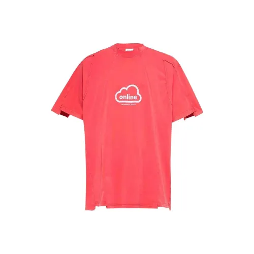 Vetements Red Men's T-Shirts Vetements Красные Мужские Футболки