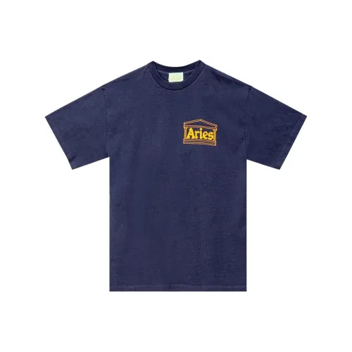 Aries Blue Men's T-Shirts Ариес Синий Мужские Футболки