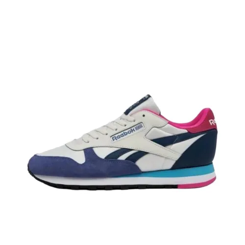 Reebok Classic Leather Casual Low Top Белый Синий Мужской