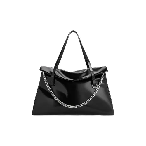 CHARLES KEITH Телячья кожа Тоут Сумка Сумка для покупок Сумка на плечо Экстра-большая Женская Черная