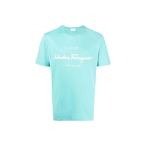 Ferragamo Мятно-зеленые Мужские T-рубашки