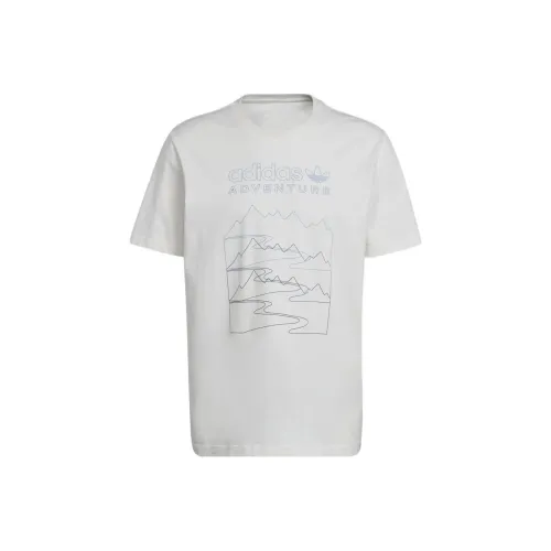 Adidas Originals ADVENTURE MOUNTAIN FRONT Белый Мужской T-Рубашка
