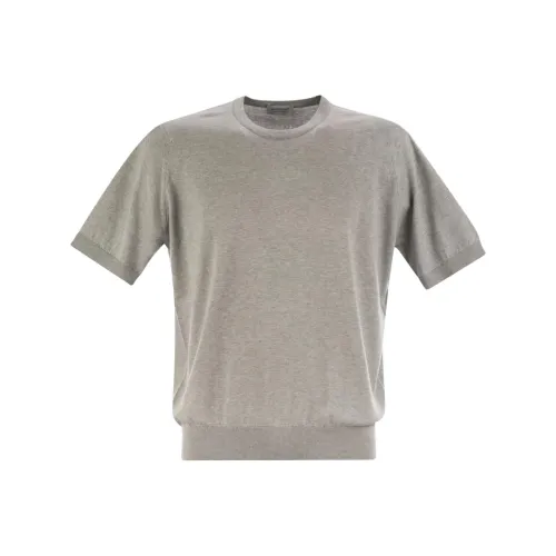 JOHN SMEDLEY Серый Мужской Трикотаж